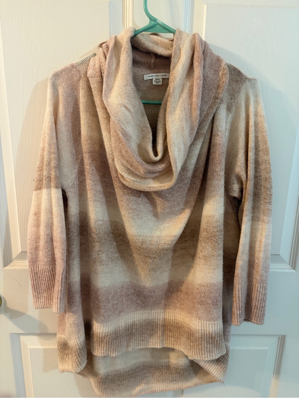 American Rag Cozy Cowl Neck Striped Sweater - Blush